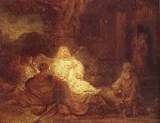 REMBRANDT Harmenszoon van Rijn Abraham Receives the Three Angels Germany oil painting artist